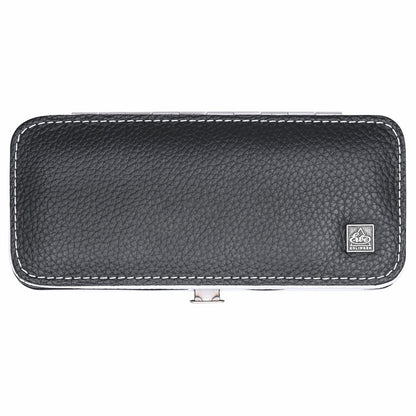 Étui de manucure à fermoir Erbe inox noir blanc Colorado
