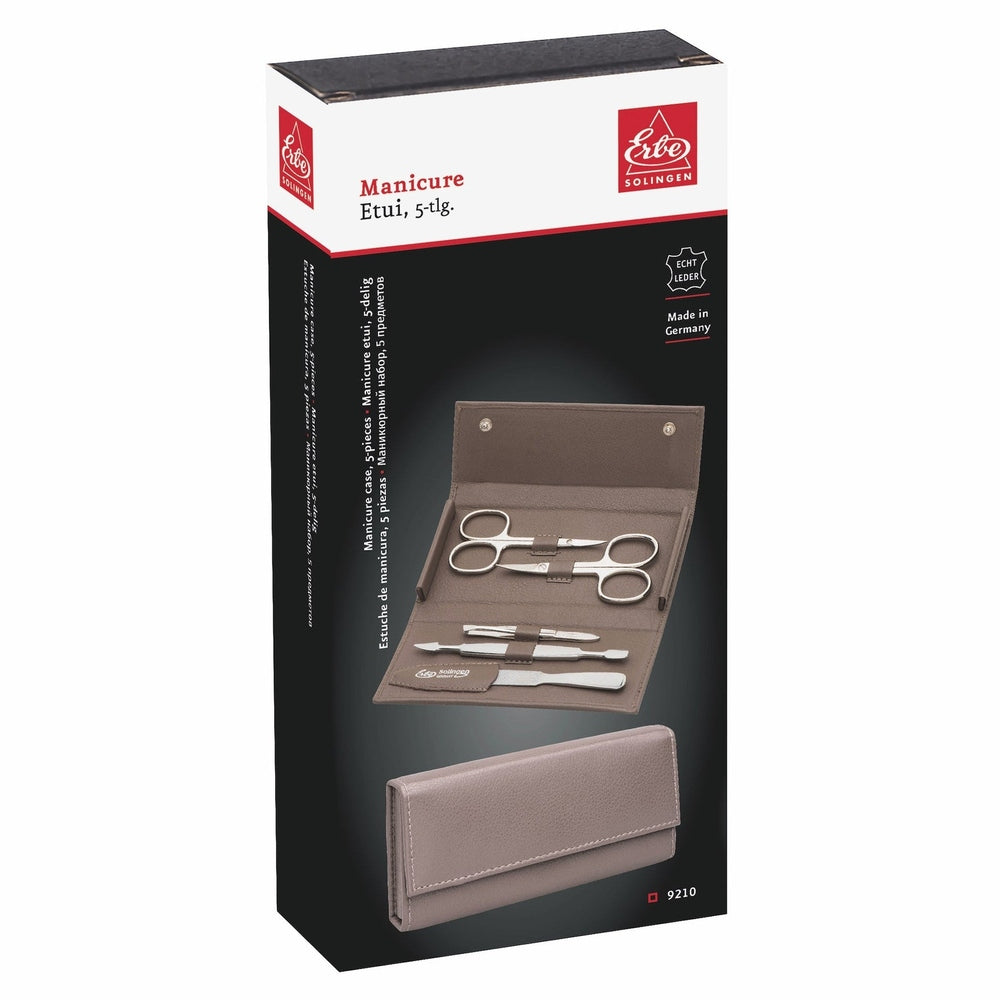Erbe Manicure Snap Fastener Case Taupe 5-piece – Case in taupe, view 2
