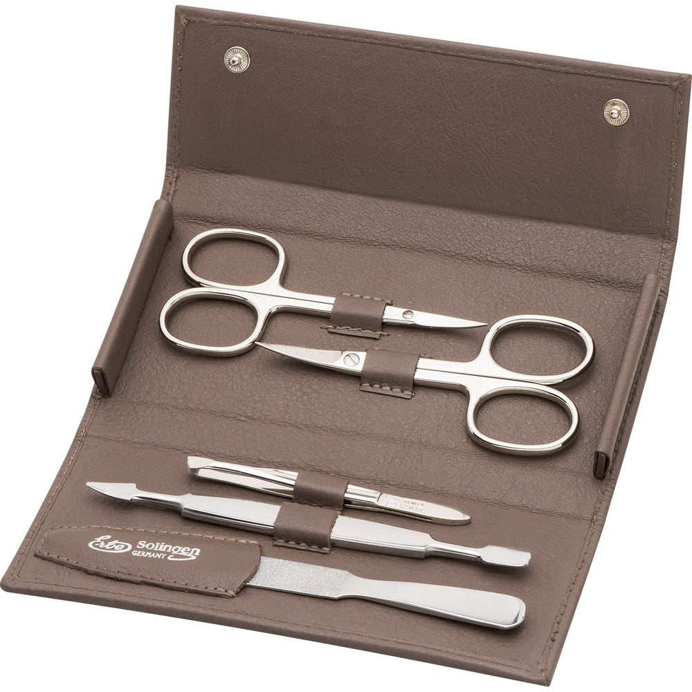 Erbe Manicure Snap Fastener Case Taupe 5-piece – Case in taupe, view 3