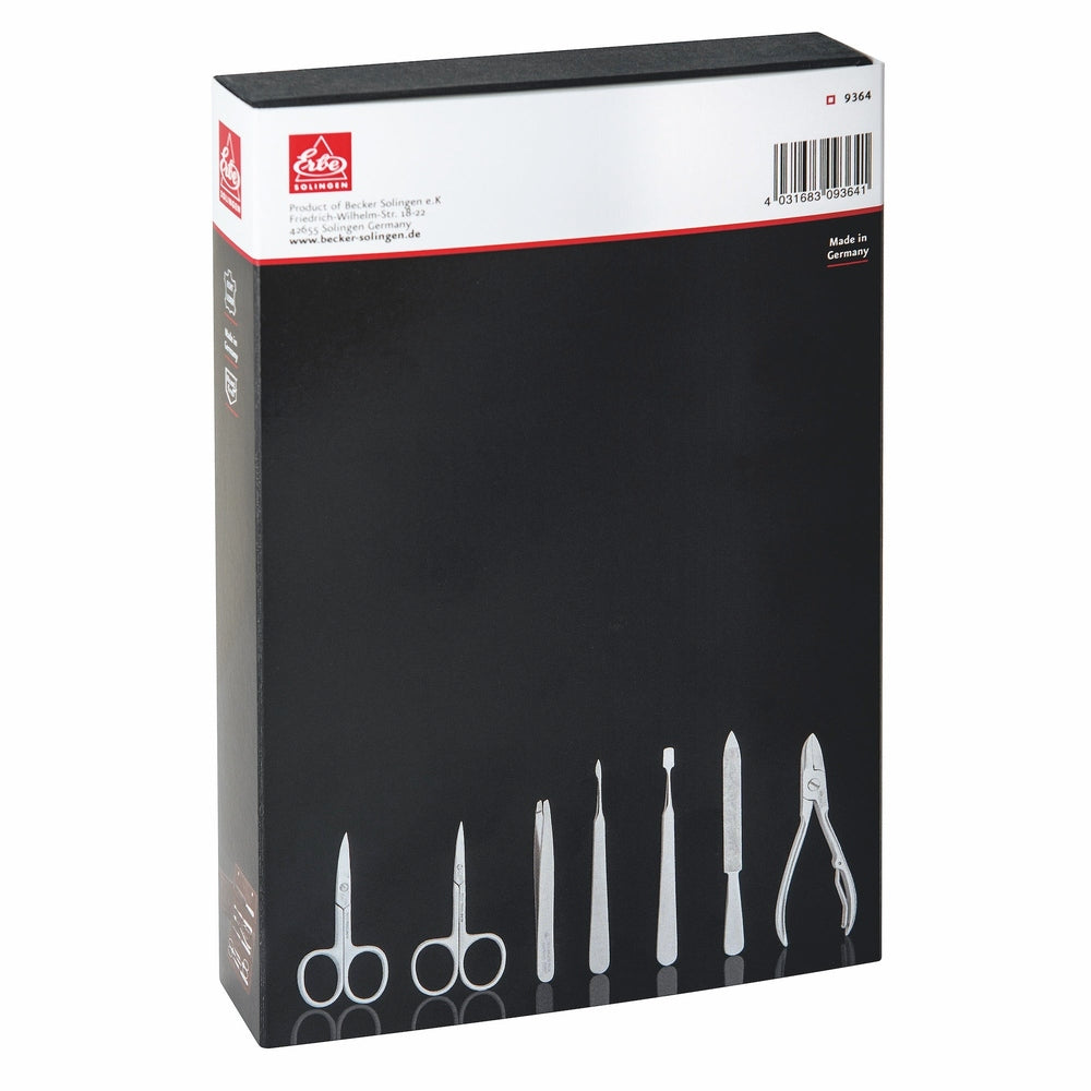 Etui do manicure na zatrzask Erbe inox 7-częściowe antyczny brąz