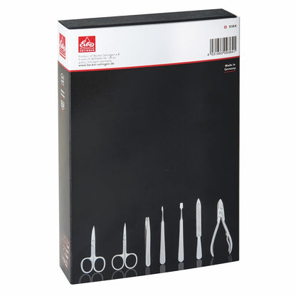 Etui do manicure na zatrzask Erbe inox 7-częściowe antyczny brąz
