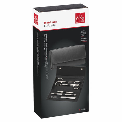 Erbe Maniküre Druckknopfetui Schwarz 5-teilig – Etui in Schwarz, Ansicht 3