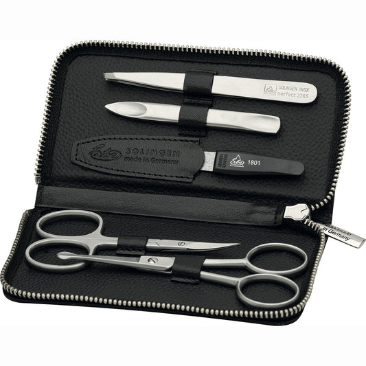 Erbe manicure-ritsetui Black Mamba inox 5-delig