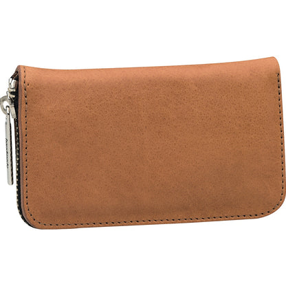 Etui do manicure na zamek Erbe Cognac inox 4-częściowe – Kolor brązowy, srebrny, widok 2