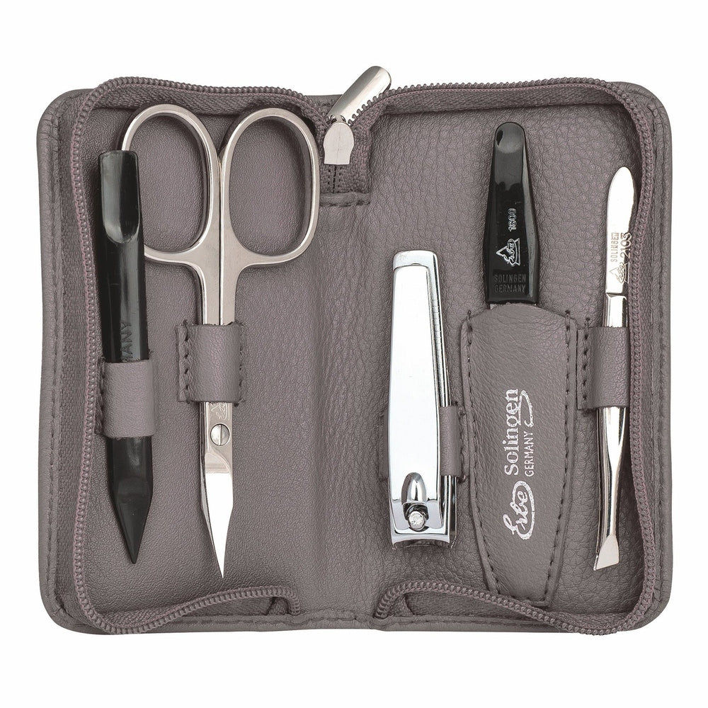 Erbe Manicure Zip Case Grey 5-Piece – Case in grey