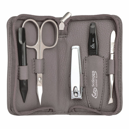 Erbe Manicure Zip Case Grey 5-Piece – Case in grey