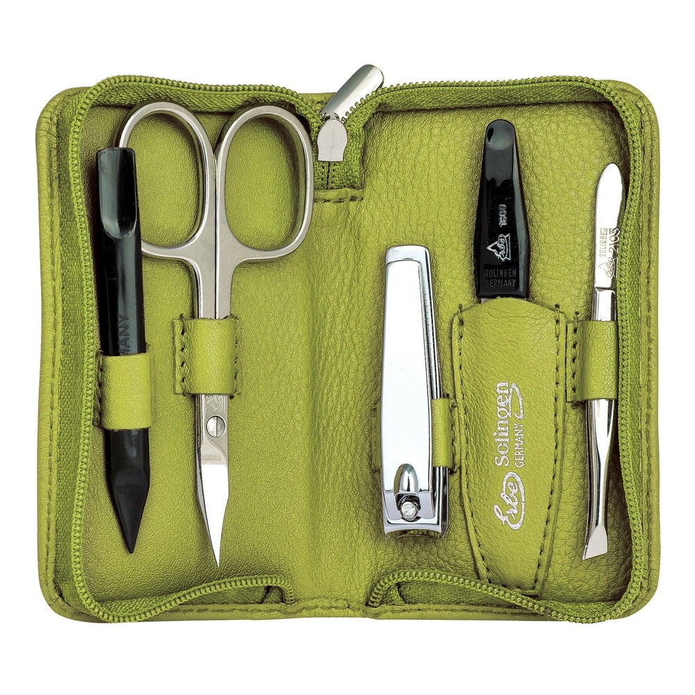 Erbe Manicure Zipper Case Green 5-piece – Case in green