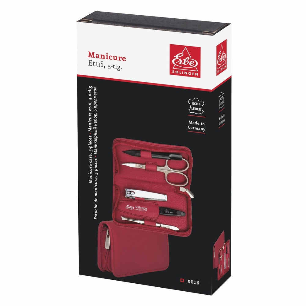 Erbe Manicure Zipper Case Red 5-piece – Case in red, view 3