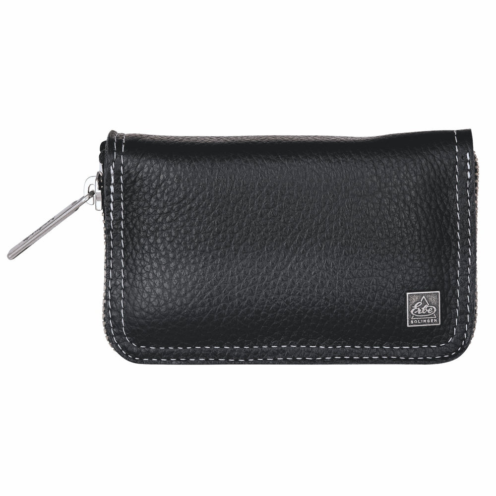 Astuccio manicure con cerniera Erbe inox nero bianco 4 pezzi