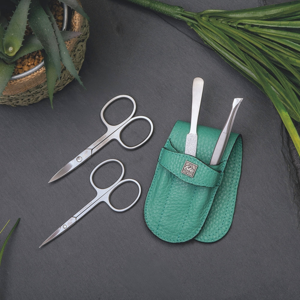 Erbe Manicure Case with Inox Light Green Nail and Cuticle Scissors – Colour light green, silver, view 4