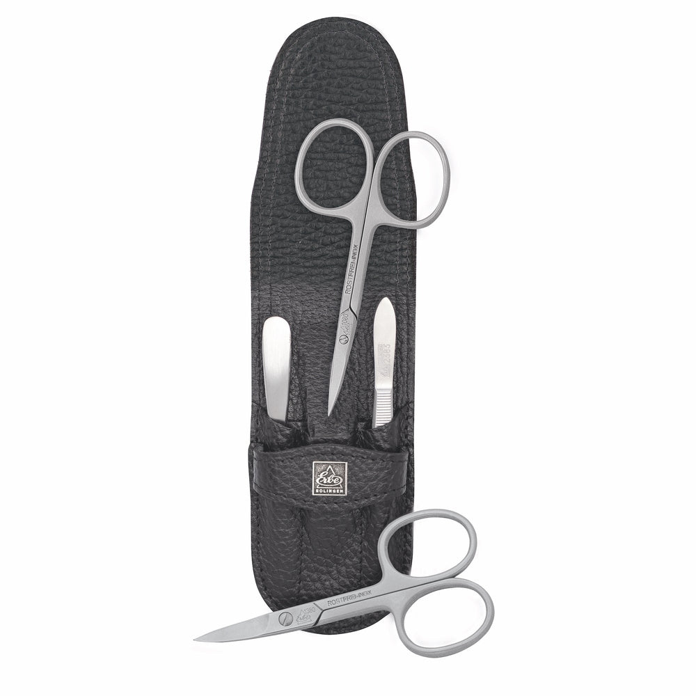 Erbe manicure-insteeketui inox Zwart Nagel- en huidschaar – Kleur zwart, zilver