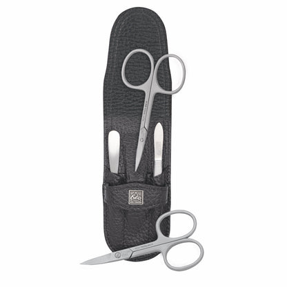 Erbe manicure-insteeketui inox Zwart Nagel- en huidschaar – Kleur zwart, zilver