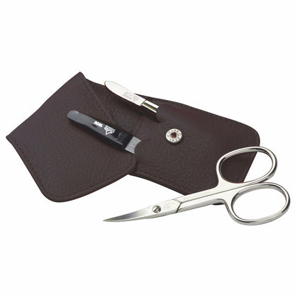 Erbe Manicure Pocket Case Brown Blister Pack – Case in brown
