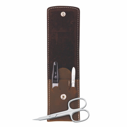 Etui kieszonkowe do manicure Erbe brązowe Mountain Bear 3-częściowe – Etui w kolorze brązowym, wzór Mountain Bear, widok 2