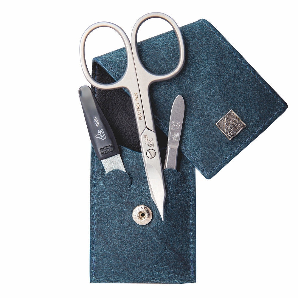 Erbe Manicure Pocket Case Inox Ocean Blue – Colour blue