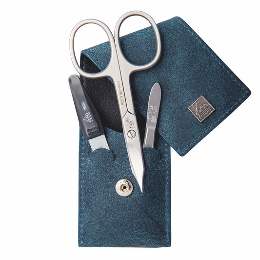 Erbe manicure-zaketui inox Ocean Blue – Kleur blauw