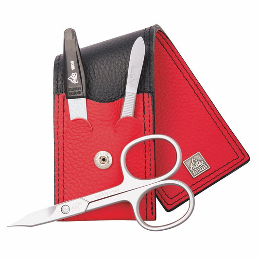 Erbe Manicure Pocket Case Inox Red Black Colorado – Colour red, black, silver