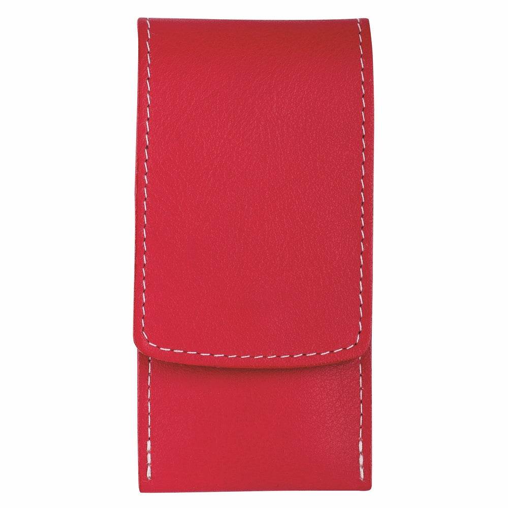 Etui kieszonkowe do manicure Erbe inox czerwone Travel 3-częściowe – Kolor czerwony, srebrny, widok 3