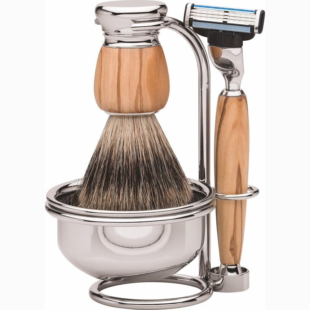 Set de afeitado Erbe Milano olivo 4 piezas