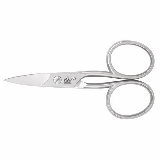 Forbici per unghie Erbe Premium 9 cm inox con microdentatura e gambo rotondo