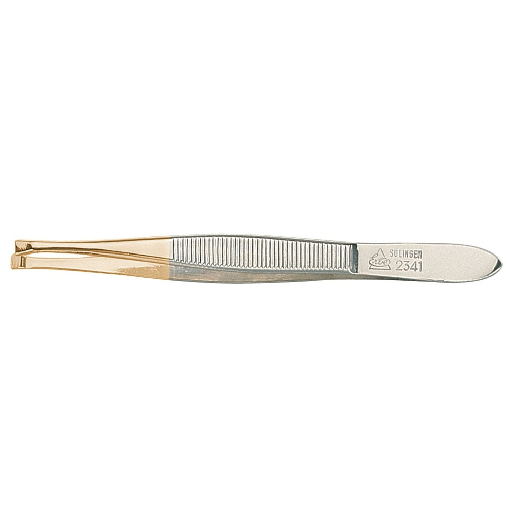 Erbe tweezers straight with gold tip