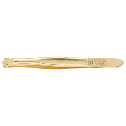 Erbe tweezers slanted fully gold-plated