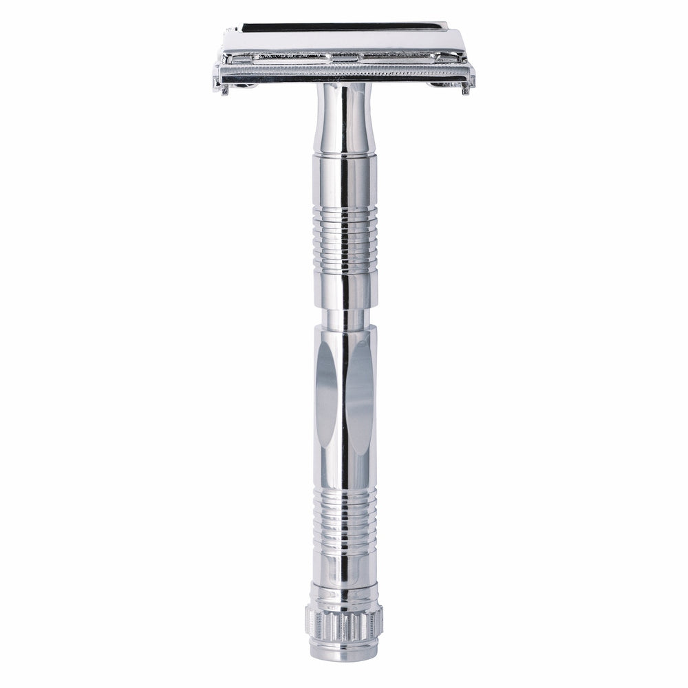 Erbe Razor Tradition Stripes – Stainless steel, horizontal stripe pattern, view 3