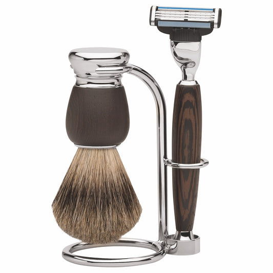 Набор для бритья Erbe Gillette MACH3 Milano венге, барсучий ворс – эргономичная форма ручек