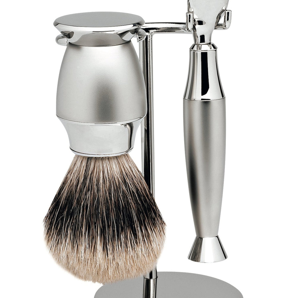 Set de afeitado Erbe Gillette MACH3 plata mate – forma de mango ergonómica