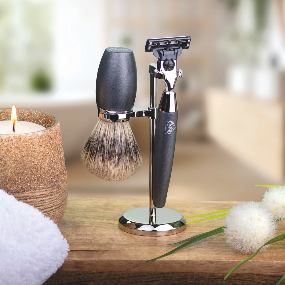 Набор для бритья Erbe Gillette MACH3 Stone благородная смола – Цвет серый