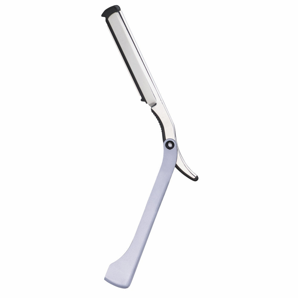 Erbe straight razor for replaceable blades with metal shell