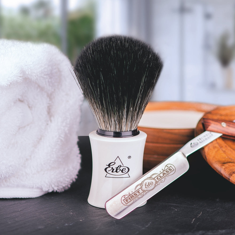 Erbe Rasierpinsel Creme Synthetikborste – Synthetikborsten, Griff in Creme, Ansicht 3