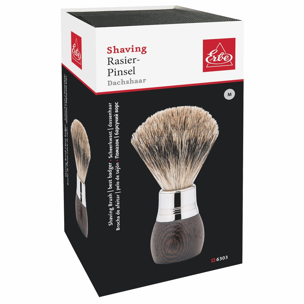 Erbe brocha de afeitar madera de wengué pelo de tejón – Color marrón