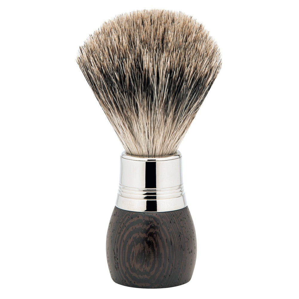 Erbe brocha de afeitar madera de wengué pelo de tejón – Pelo de tejón auténtico, mango de madera de wengué, vista 3