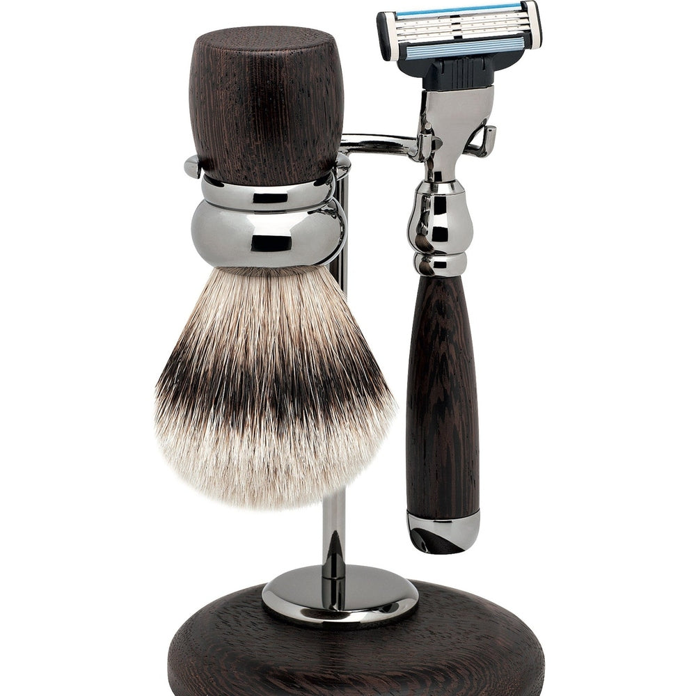 Erbe Rhodium shaving set Gillette MACH3 – ergonomic handle shape