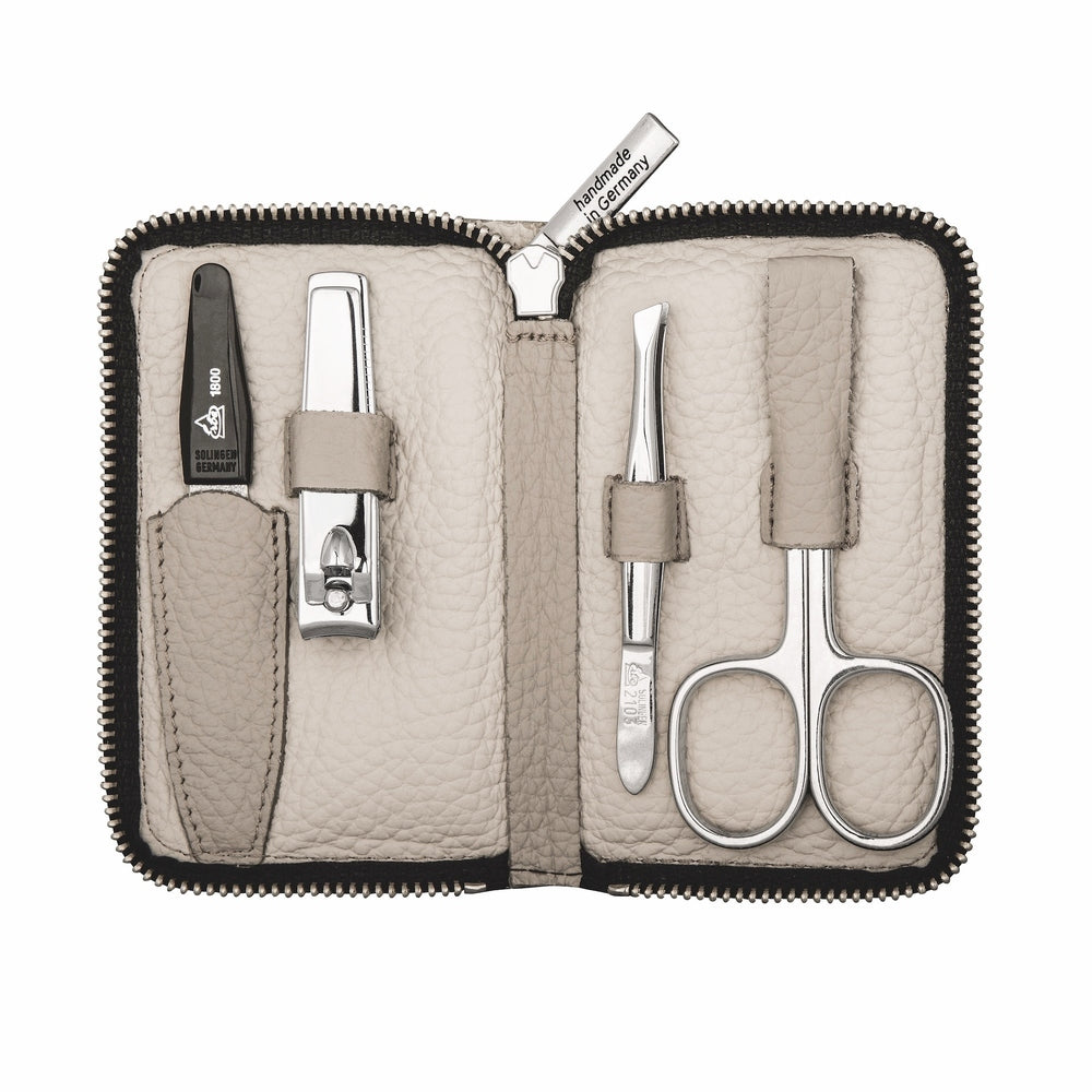 Erbe manicure-ritsetui 4-delig Beige – Etui in beige