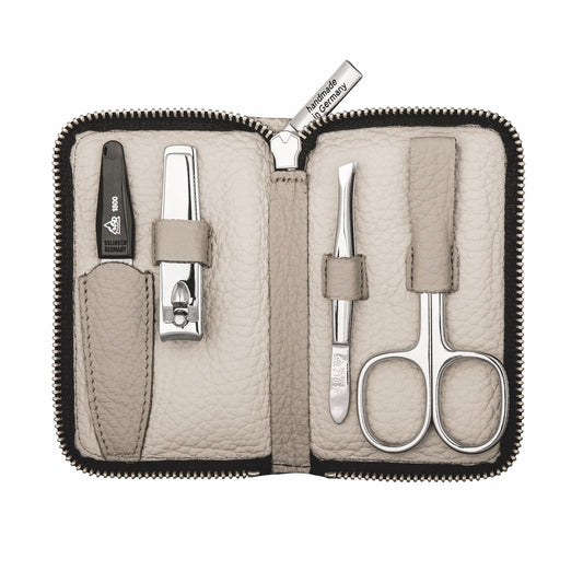 Erbe Manicure Zip Case 4-Piece Beige – Case in beige