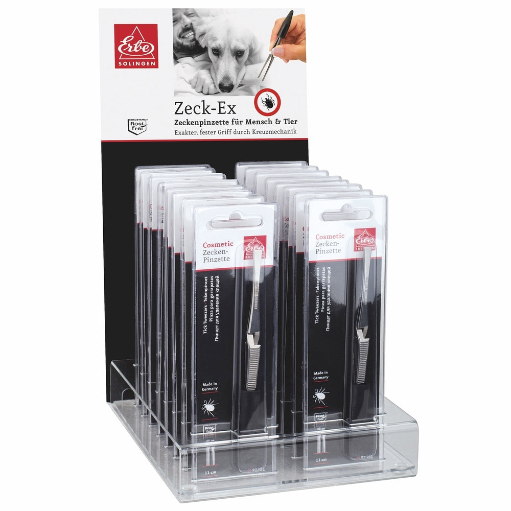 Erbe Expositor de mostrador Zeck-Ex pinza para garrapatas