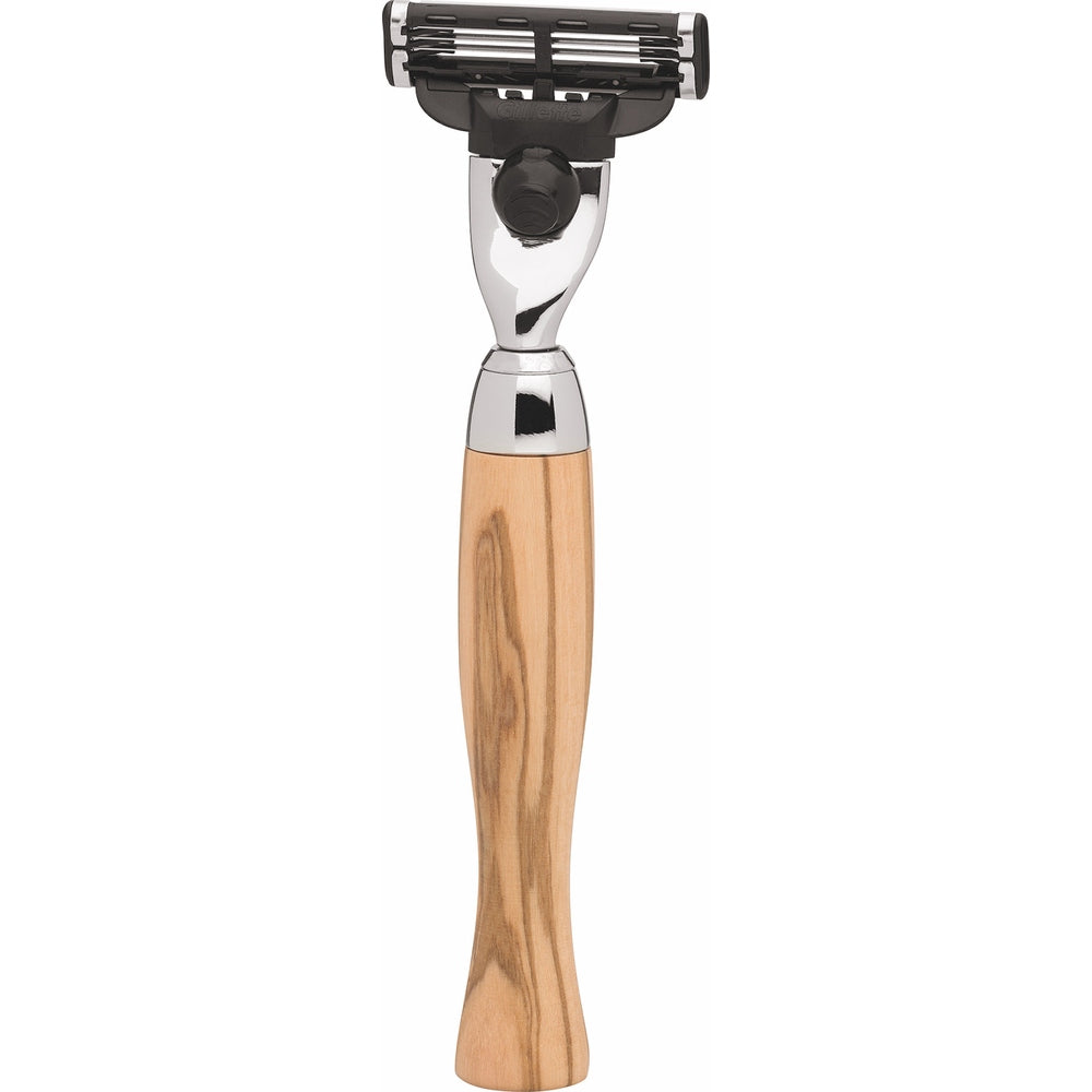 Erbe Vienna maszynka do golenia Gillette Mach3 drewno oliwne – Kolor brązowy