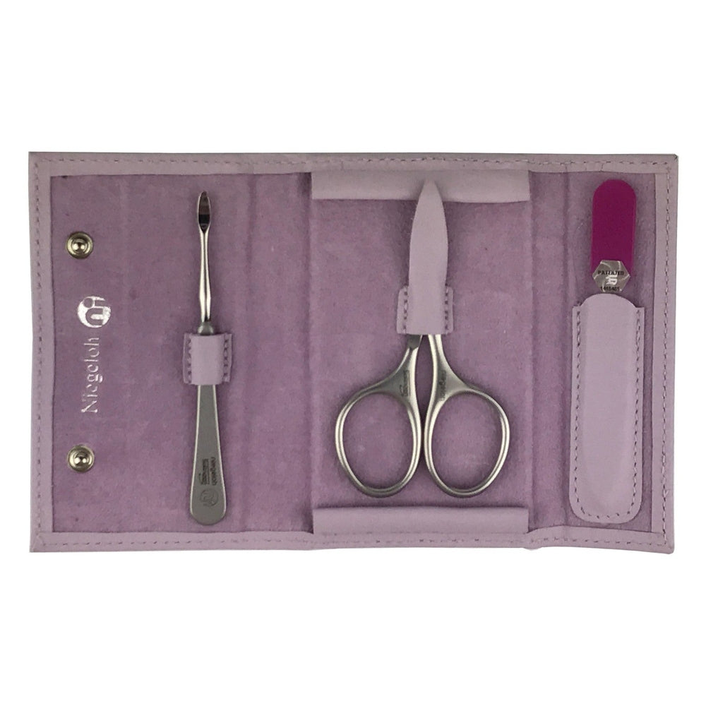 Baby manicure case model 3-piece pink Solingen – Stainless steel