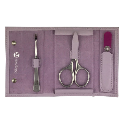 Baby manicure case model 3-piece pink Solingen – Stainless steel