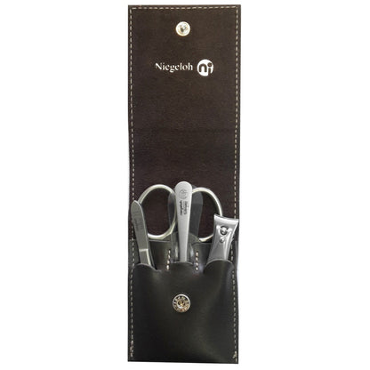 Etui model Glamorous Duo, chocolat - Made in Solingen – Stal nierdzewna
