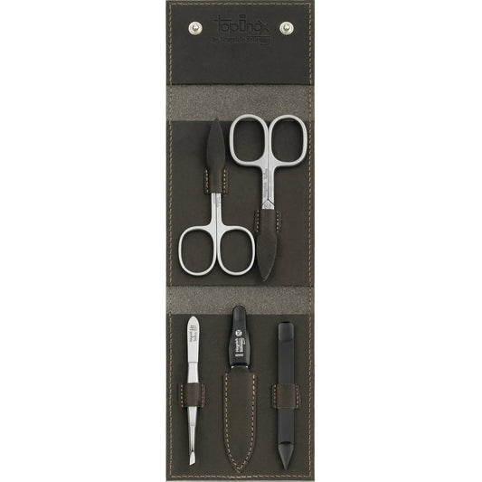 Astuccio manicure modello Havanna M tabacco – Acciaio inox