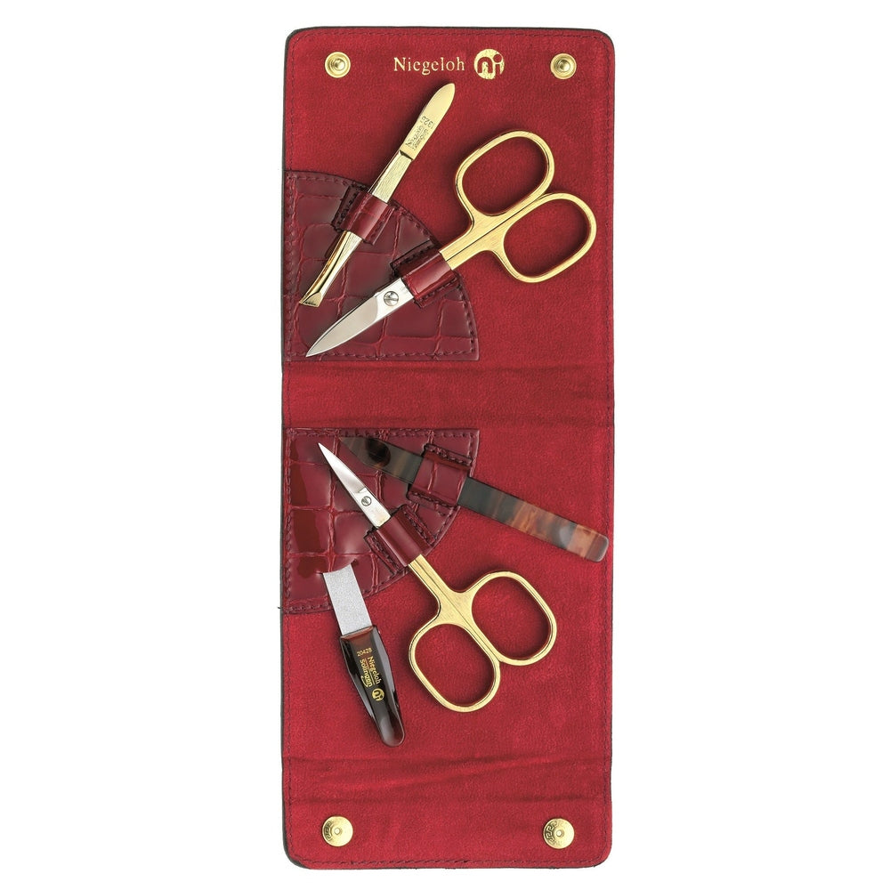 Etui model Kroko M czerwone - Made in Solingen – Stal nierdzewna