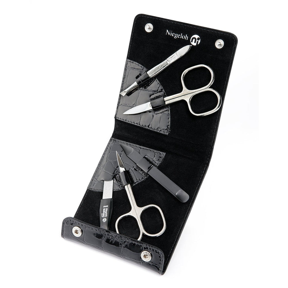 Astuccio modello Kroko M nero Made in Solingen – Acciaio inox