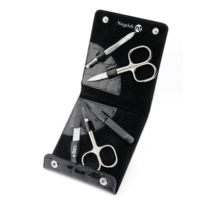 Astuccio modello Kroko M nero Made in Solingen – Acciaio inox