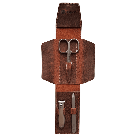 Etui model Texas S bruin Made in Solingen – Roestvrij staal