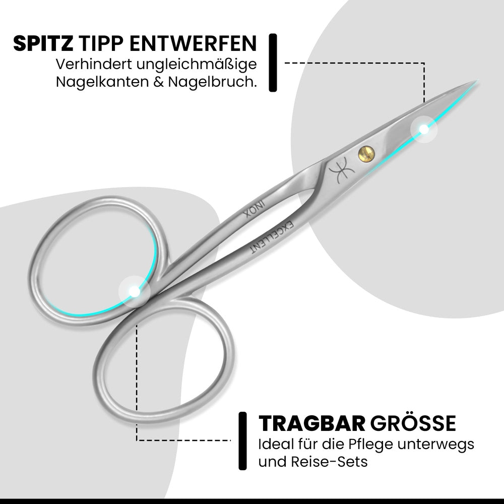 Excellent fingernail scissors - extra sharp – ergonomic handle shape