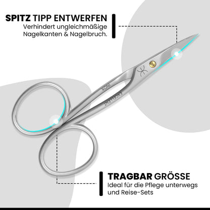 Excellent fingernail scissors - extra sharp – ergonomic handle shape