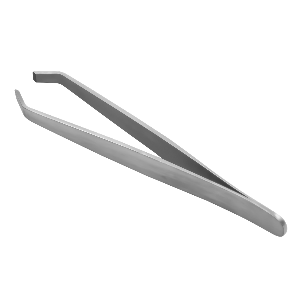 Pinza Excellent de forma oblicua y acodada, 9,5 cm, de acero inoxidable
